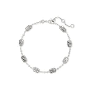 Kendra Scott Emilie Silver Chain Bracelet in Platinum Drusy