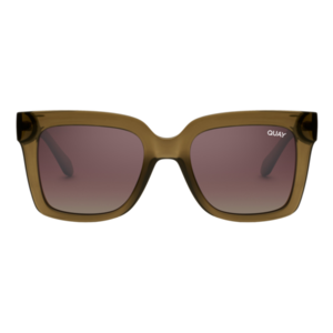 Quay Women's Polarized Icy Sunglasses Green/Brown Polarized