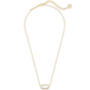 Kendra Scott Elisa Gold Pendant Necklace in Ivory Mother-of-Pearl