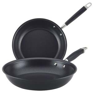 Advanced Home 12.75" & 10.25" Frying Pan Set Onyx