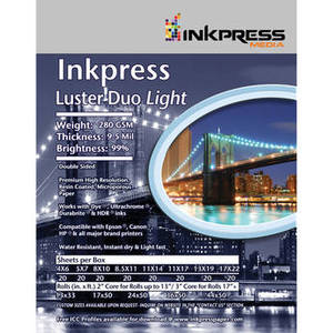 Inkpress Media Luster Duo 300 Paper (17 x 22 20 Sh