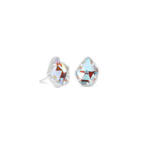 Kendra Scott Tessa Silver Stud Earrings in Dichroic Glass