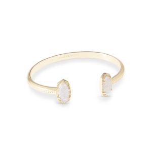 Kendra Scott Elton Gold Cuff Bracelet in Iridescent Drusy