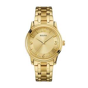 Mens Corporate Collection Gold-Tone Stainless Steel Watch Gold Dial