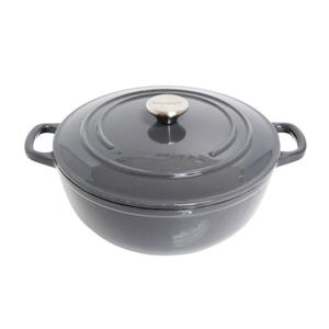 Enameled 4.8 Qt. Cast Iron Dutch Oven with Lid - Grey