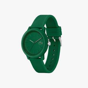Mens 12.12 Green Silicone Strap Watch Green Dial