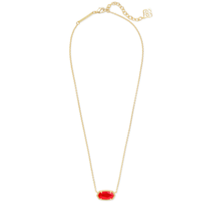 Kendra Scott Elisa Gold Pendant Necklace in Red Illusion