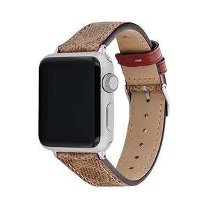 Tan Canvas Apple Watch Strap w/ "C" Logos 38mm & 40mm