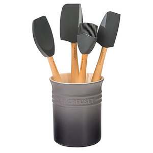5pc Craft Series Silicone Utensil Set w/ Crock Oyster