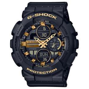 Ladies Compact G-Shock Ana-Digi Watch Black & Gold