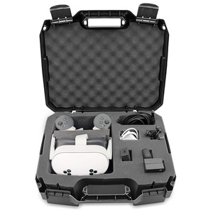 CASEMATIX - Hard Shell Custom Travel Case for Meta Quest 3S, 3 and 2 VR Headsets - Black