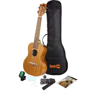 Premium Soprano Ukulele Starter Kit Natural