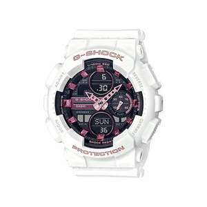 Ladies Compact G-Shock White Analog/Digital Resin Watch Black Dial