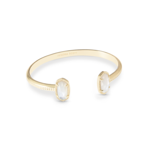 Kendra Scott Elton Gold Cuff Bracelet in Ivory Mother-of-Pearl