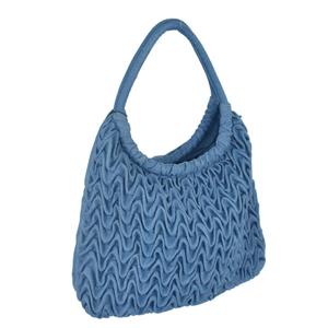 Darren Pleated Denim Tote Bag