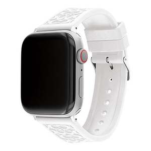 White Rubber Apple Watch Strap w/ "C" Logos 42mm & 44mm