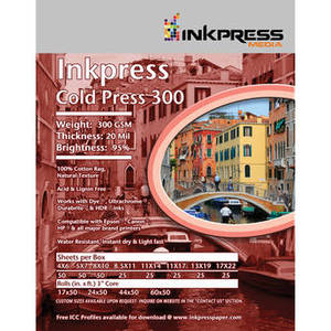 Inkpress Media Cold Press 300 Archival Inkjet Pape