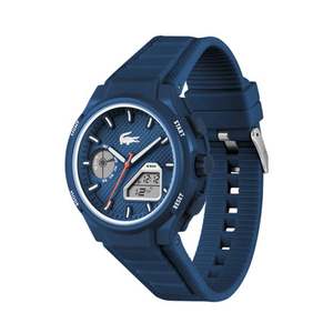 Mens LC33 Ana-Digi Navy Silicone Strap Watch, Navy Dial