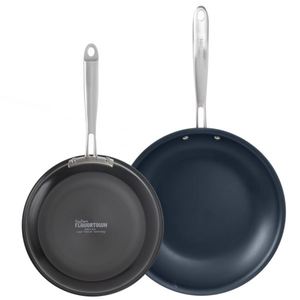 Flavortown Laser Titanium 2-Piece Fry Pan Set - 10/12-inch