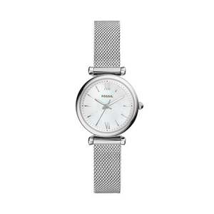 Ladies Carlie Mini Stainless Steel Mesh Watch Mother-of-Pearl Dial