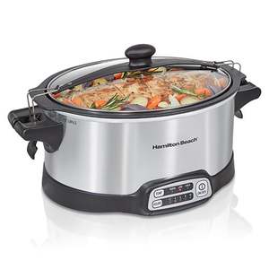 6qt Stay or Go Sear & Cook Slow Cooker Silver