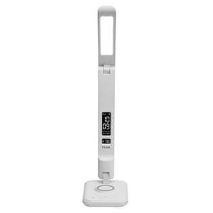 PowerLight Pro+ Foldable LED Lamp/Alarm Clock w/ USB & Wireless Charging White