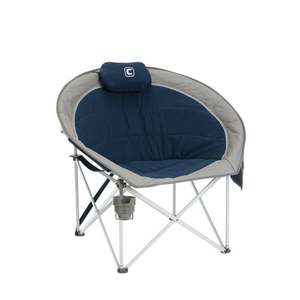 Oversized Padded Rounded Chair Navy