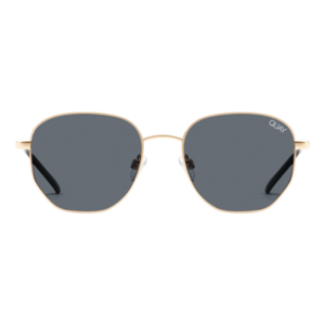 Quay Polarized Big Time Sunglasses Gold/Smoke Polarized