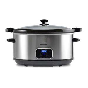 8qt Programmable Slow Cooker w/ Locking Lid Brushed Stainless