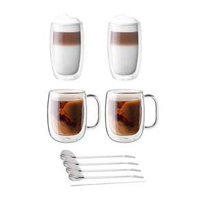 Sorrento 9pc Double Wall Coffee & Beverage Set