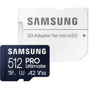 Samsung 512GB PRO Ultimate UHS-I microSDXC Card wi