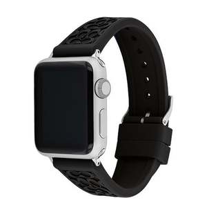 Black Rubber Apple Watch Strap w/ "C" Logos 38mm & 40mm